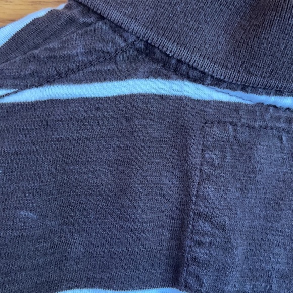 Brn/wht striped American Eagle long sleeve size L - Picture 4 of 4